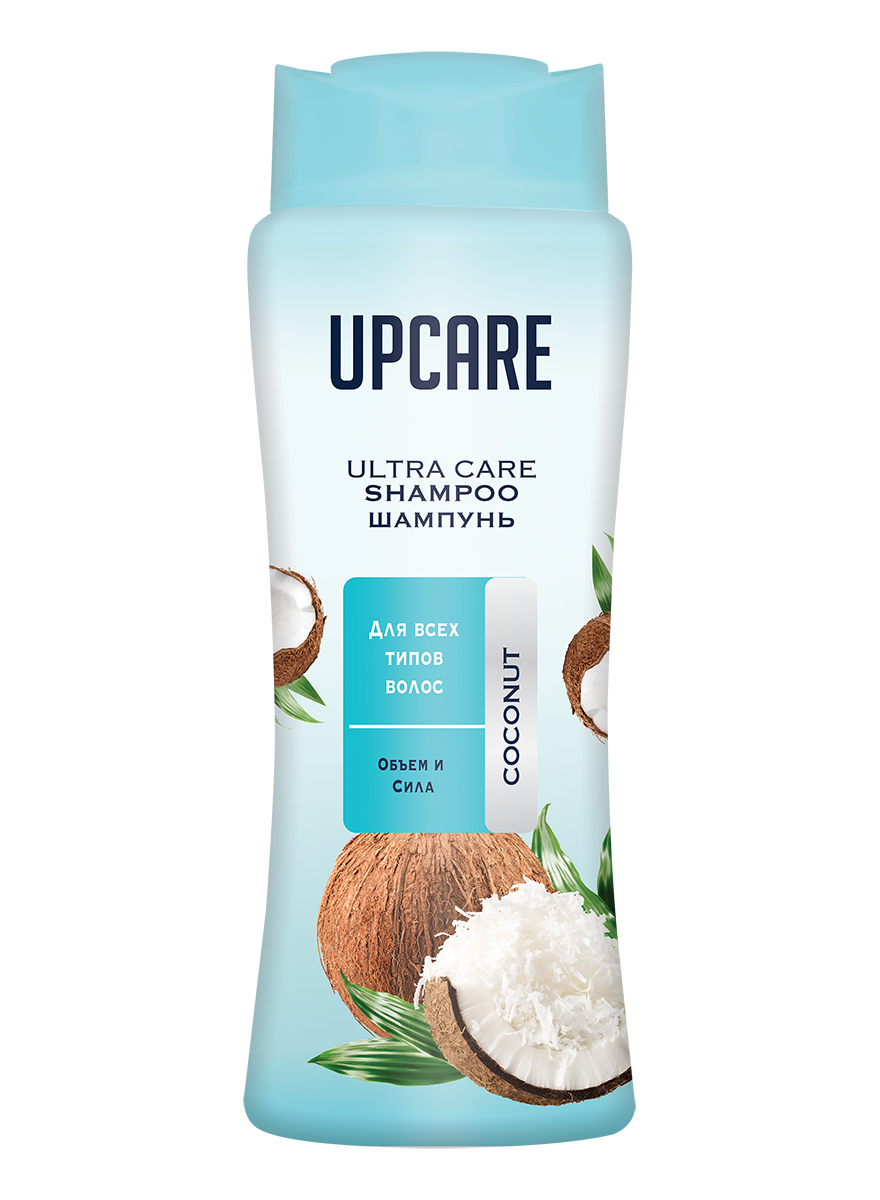 RU - EN - Ultra Care Shampoo Restorative Care Coconut Extract Voluminous & Moisturizer Effect detail
